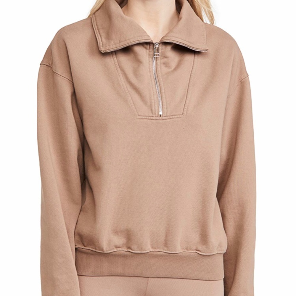 Good American Zip Crewneck size 0